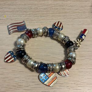 7️⃣ Red White and Blue American Bracelet July 4th Independence Day Celebration